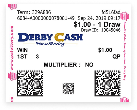 Sample Derby Cash Ticket